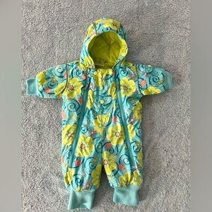 Hanna Andersson Outdoor Bunting Suit – Size 60 – Floral Print Snowsuit